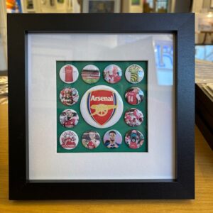Framed Arsenal FC Badge Set